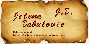 Jelena Dabulović vizit kartica
